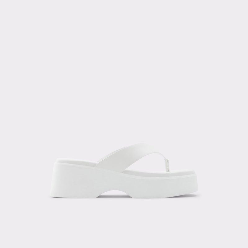 Aldo Delphy Plateau Sandaler Dame Hvide | 081547ITR