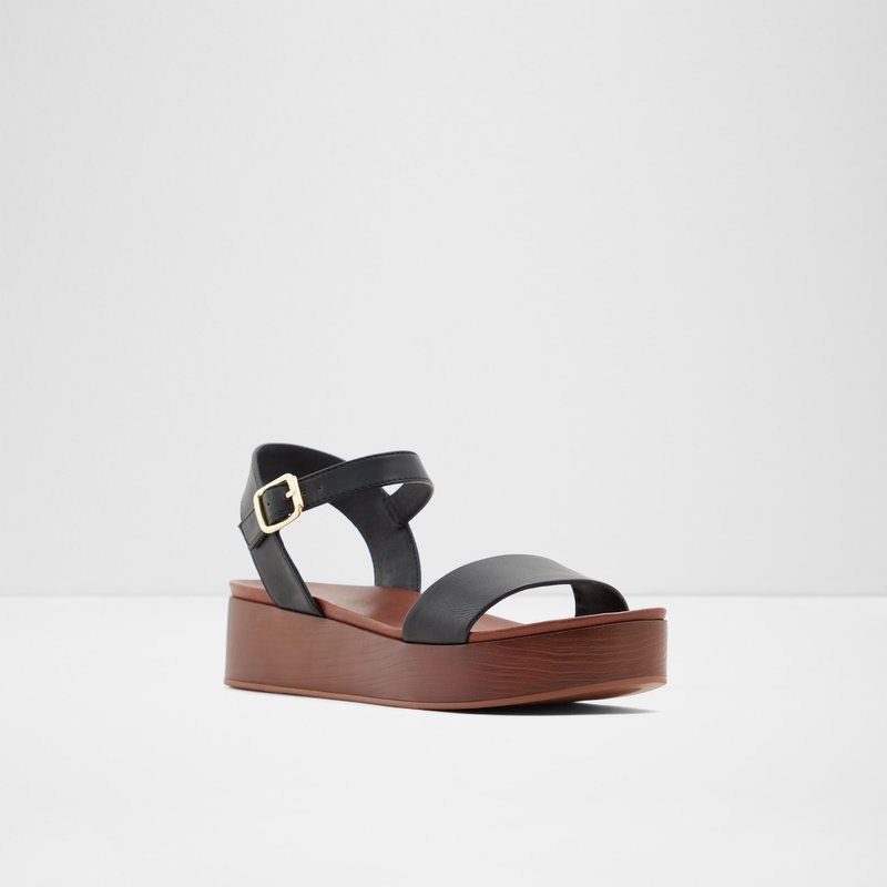 Aldo Cobbswell Plateau Sandaler Dame Sort | 975042DMG