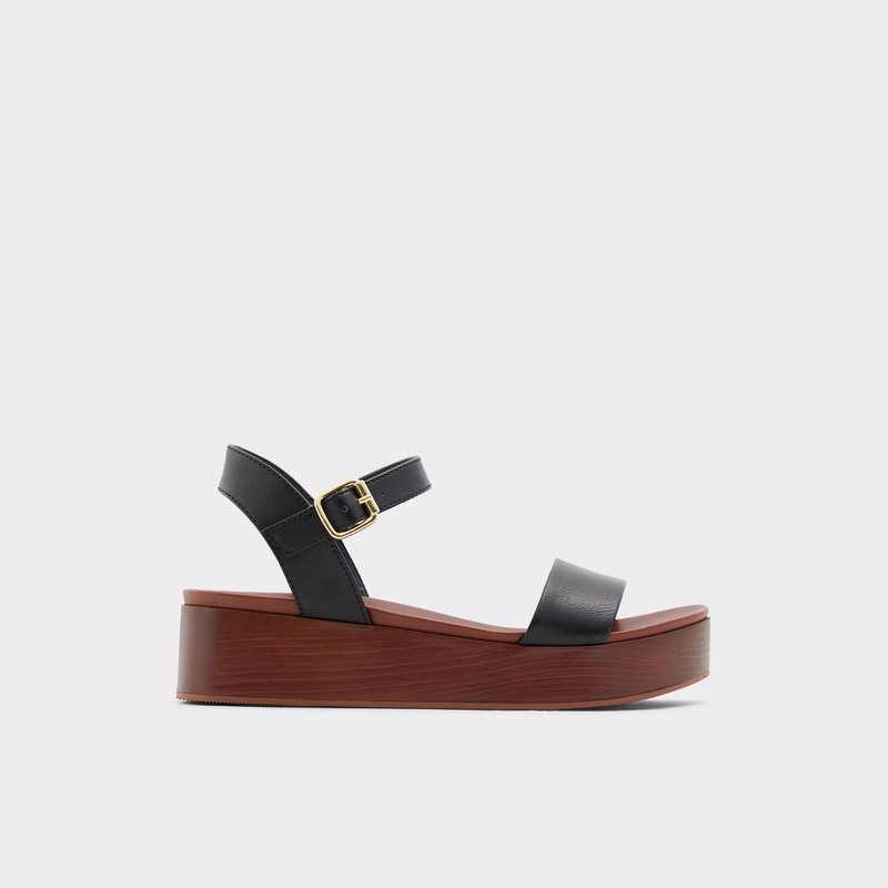 Aldo Cobbswell Plateau Sandaler Dame Sort | 975042DMG