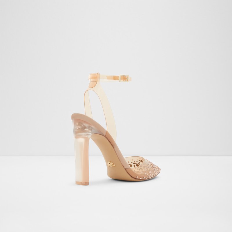 Aldo Glassslipper Høje Hæle Dame Bone | 405836RSH