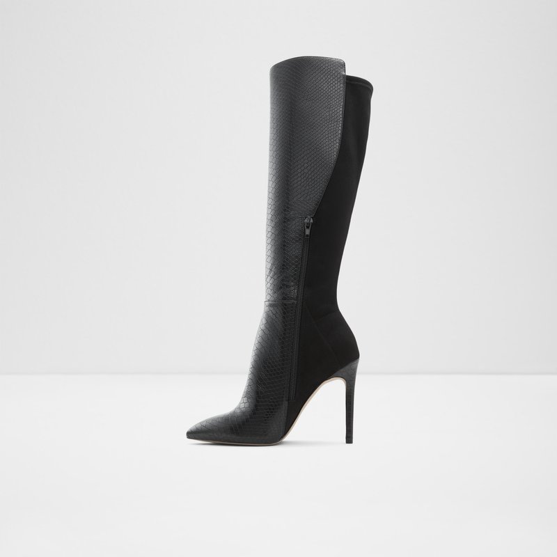 Aldo Sophialaan Knee High Boots Dame Sort Slangeprint | 261435NXO