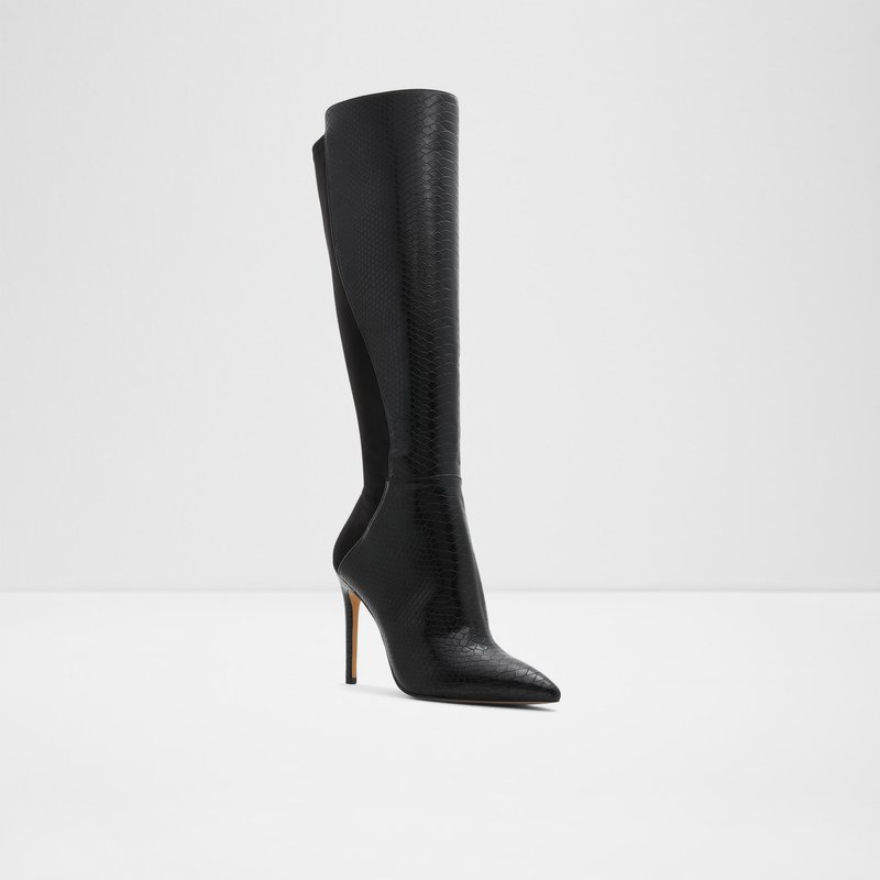 Aldo Sophialaan Knee High Boots Dame Sort Slangeprint | 261435NXO